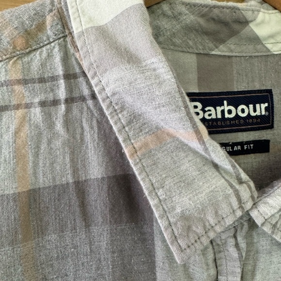 Barbour Plaid Short Sleeve Button Down / Extended Size / 3XL / Regular Fit - Picture 2 of 11